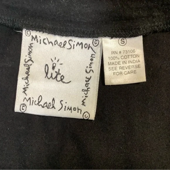 Vintage 90s Michael Simon Black cardigan embroidered Ice Cream and Cherry - Picture 3 of 7